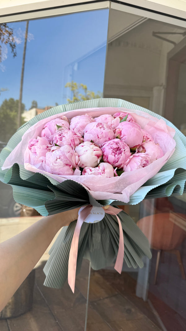 15 Light Pink Peony Bouquet