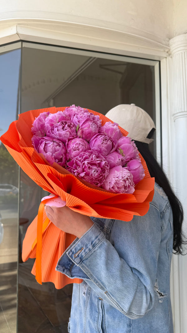 15 Stem Peony Bouquet