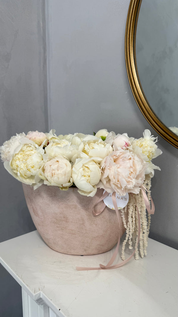 White Peony Vase